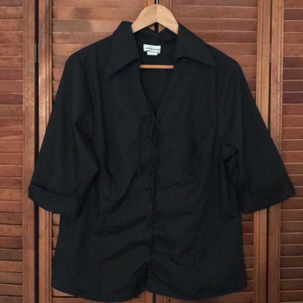 Carmen sport front tie blouse